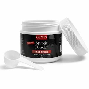 Gents Styptic Powder - Quick Stop Bleeding First Aid with Sealed Top &